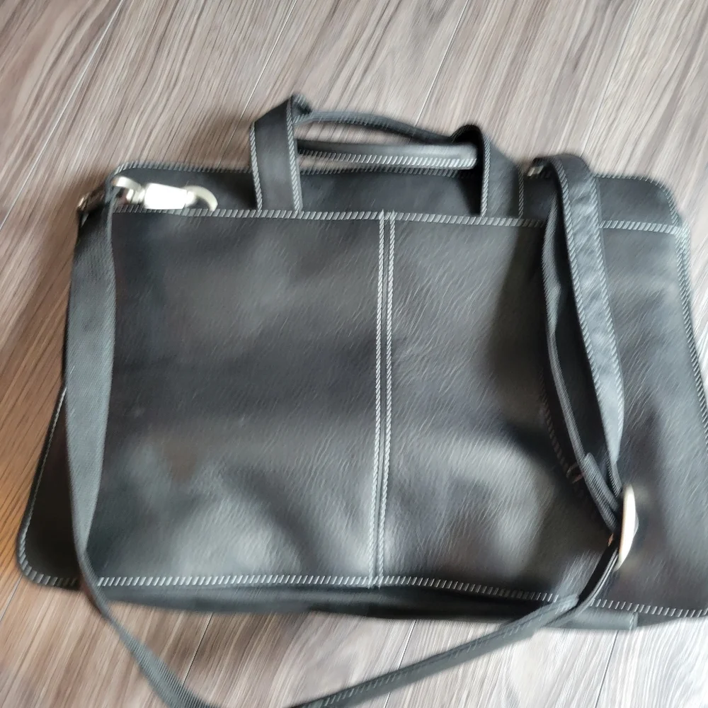 NWT Wilson Learher Black Laptop Briefcase Bag